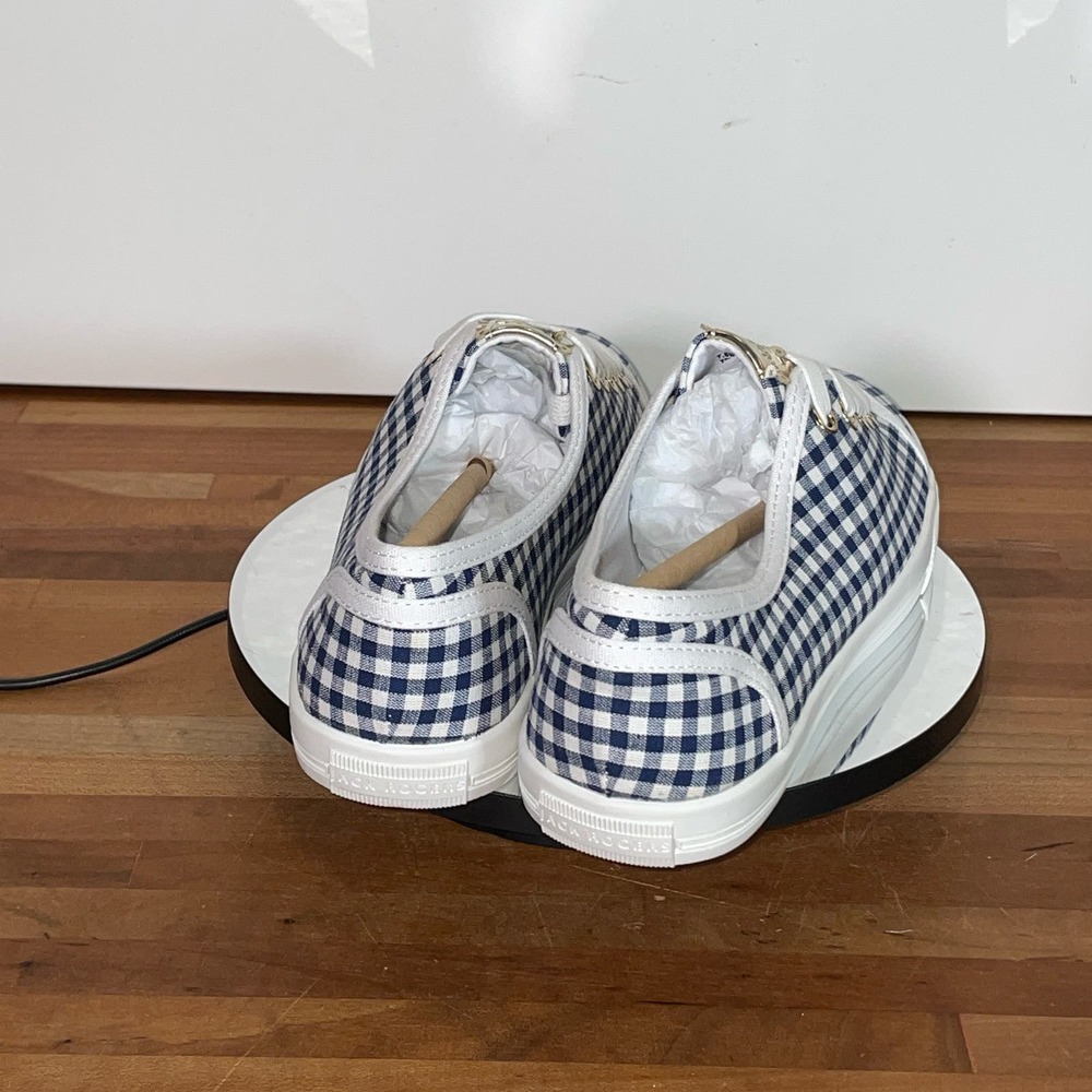 JACK ROGERS Women's Ava Sneakers, blue gingham 7.5M - Picture 5 of 10